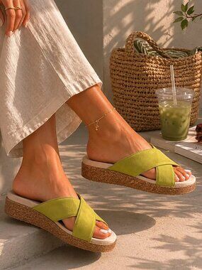 DANSKO Leather Bridget Comfort Sandals Lime